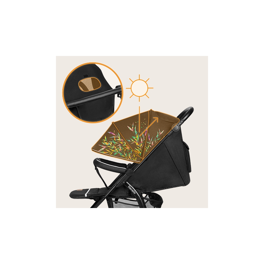 Lionelo - Sportsklapvogn ANNET TOUR sort/grøn