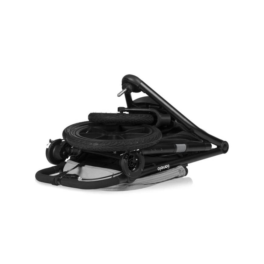 Lionelo - Sportsklapvogn AZURA sort/grå