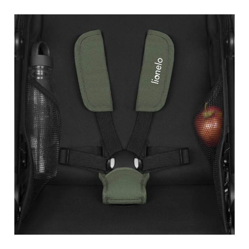 Lionelo - Sportsklapvogn AZURA sort/grøn