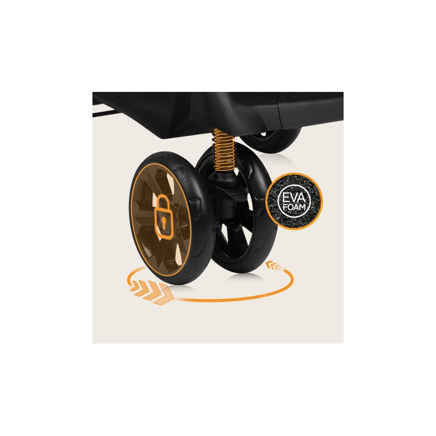 Lionelo - Sportsklapvogn EMMA PLUS beige/sort