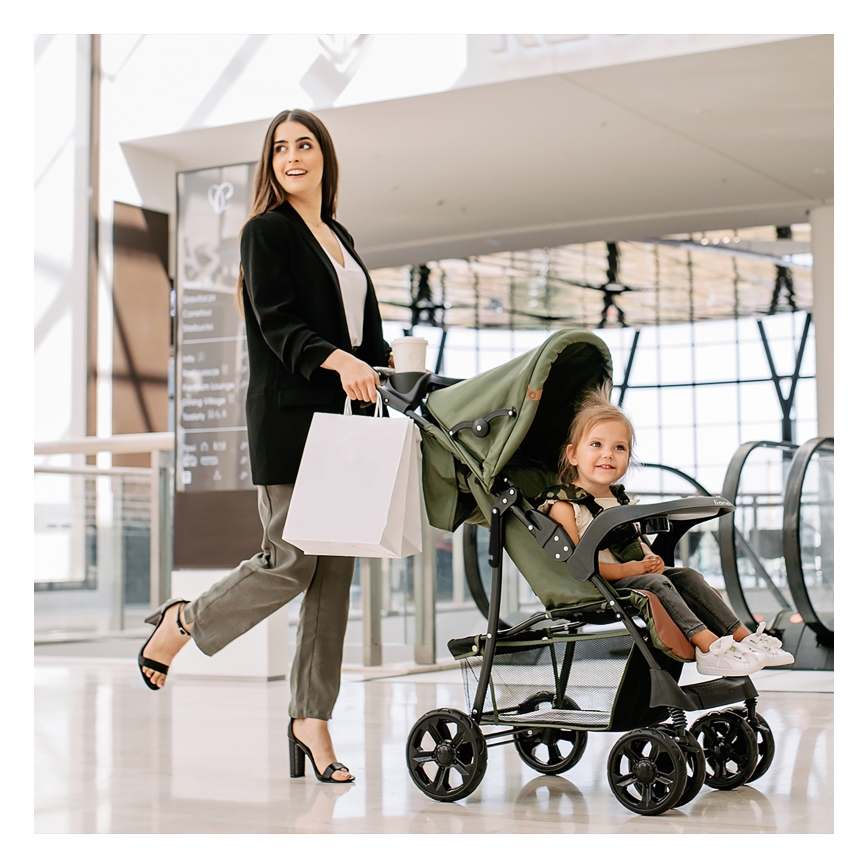 Lionelo - Sportsklapvogn EMMA PLUS grøn/sort