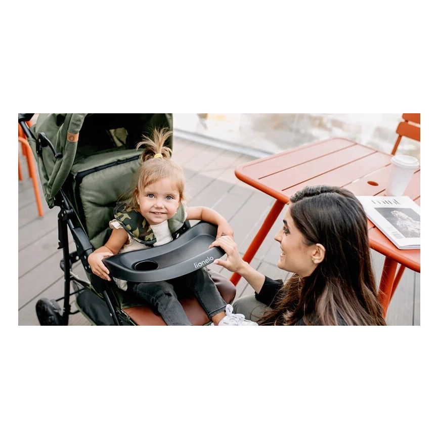 Lionelo - Sportsklapvogn EMMA PLUS grøn/sort