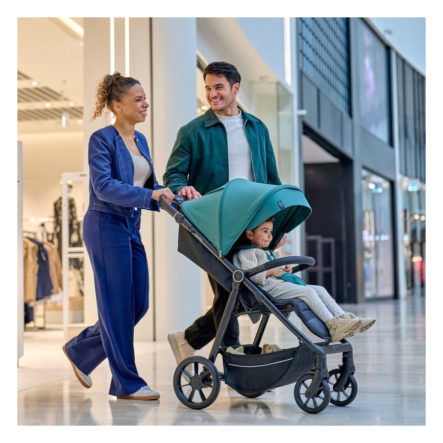 Lionelo - Sportslig klapvogn MIRA Smaragdgrøn