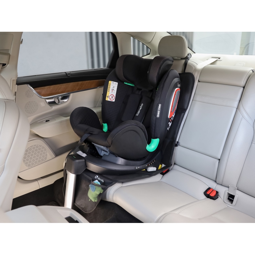 Lionelo - Sædebeskytter til autostol SIKKER Sort Carbon