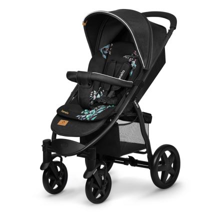 Lionelo - Sædeindlæg til klapvogn SEATLINER Golden Moments Black