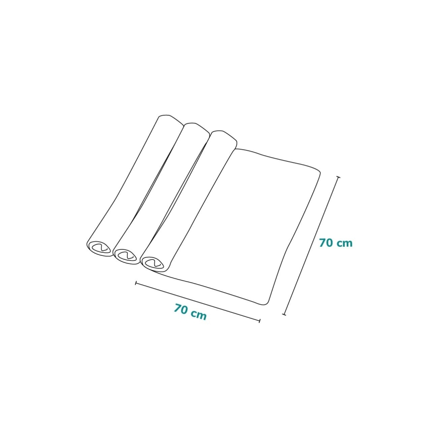 Lionelo - Sæt 3x bambusstofbleer BAMBOO SET 70x70 cm Dot