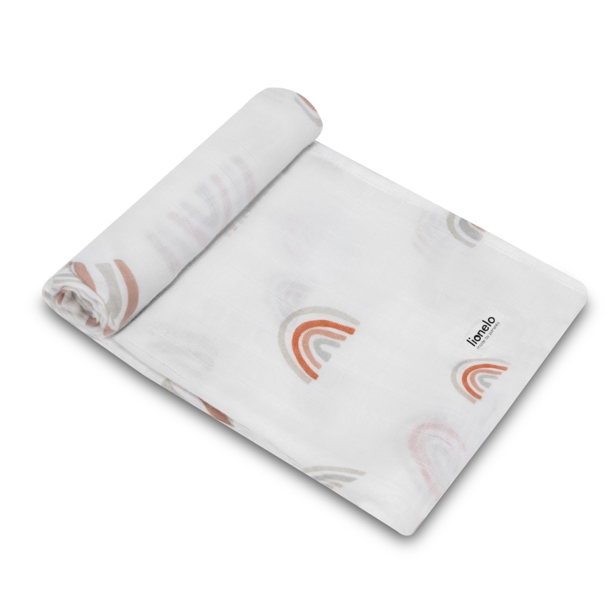 Lionelo - Sæt 3x bambusstofbleer BAMBUS SÆT 70x70 cm Regnbue