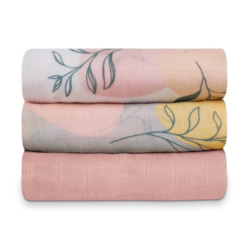Lionelo - SÆT af 3 bambusbleer BAMBOO SET 70x70 cm Leaf