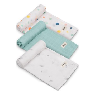 Lionelo - Sæt med 3 stk. bambusstofbleer BAMBOO SET 70x70 cm Dot