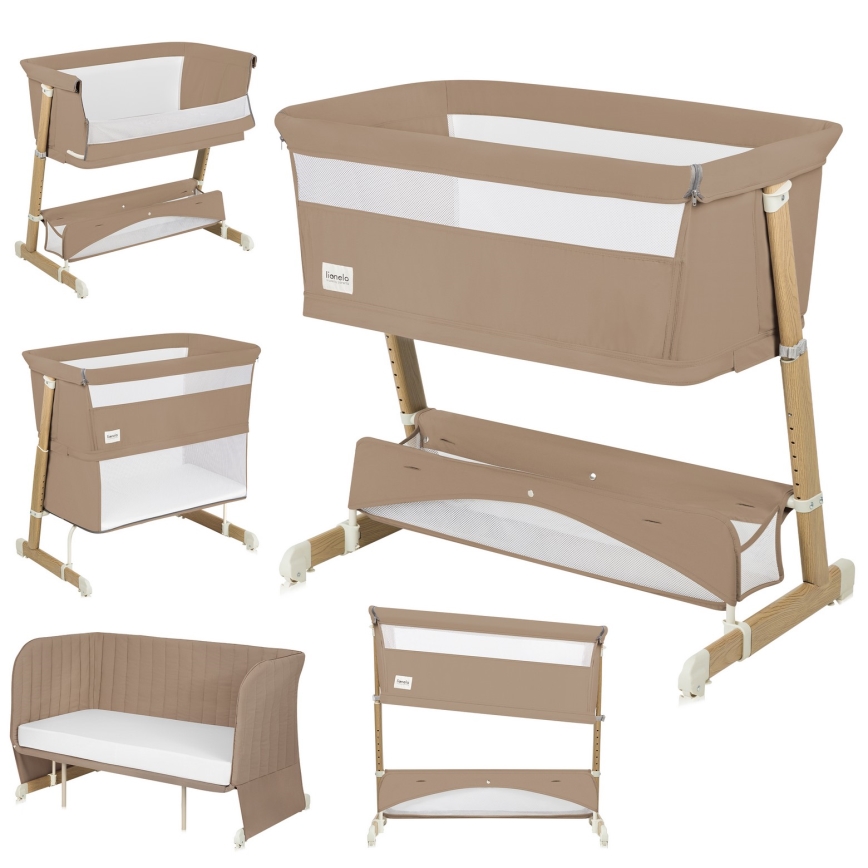 Lionelo - THOMI PLUS 5-i-1 babyseng, beige karamel