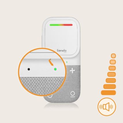 Lionelo - Trådløs genopladelig babyalarm BABYLINE 2.2 5V