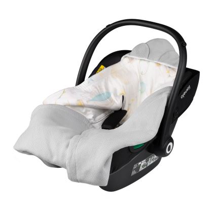 Lionelo - Travel Swaddle Baby Wrap 90x90 cm Grey Balloon