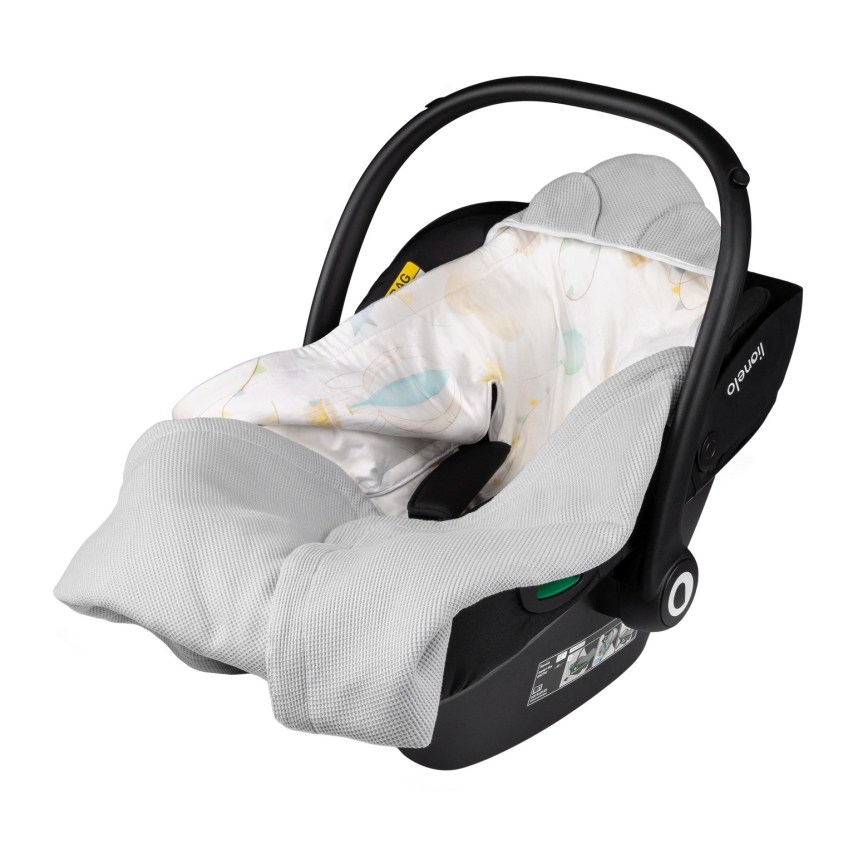 Lionelo - Travel Swaddle Baby Wrap 90x90 cm Grey Balloon