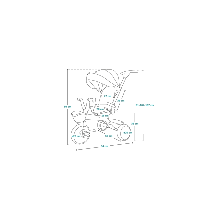 Lionelo - Trehjulet cykel HAARI grøn/sort