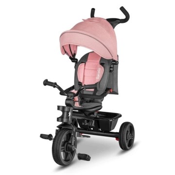 Lionelo - Trehjulet cykel HAARI lyserød/grå