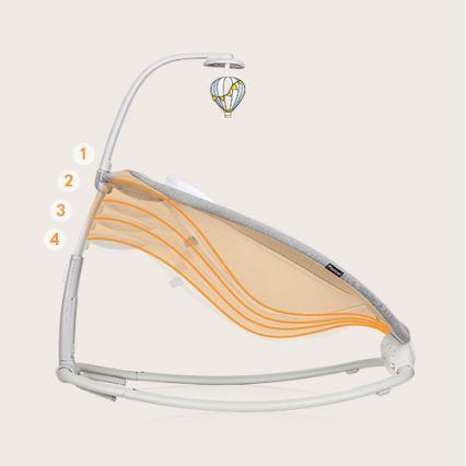 Lionelo - Vibrerende babysæde med melodi PASCAL 2xAA grå