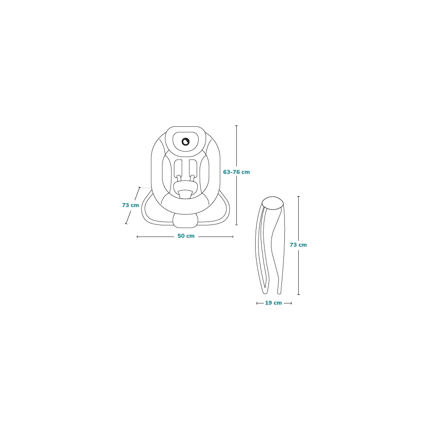 Lionelo - Vibrerende babysæde med melodi PASCAL 2xAA grå