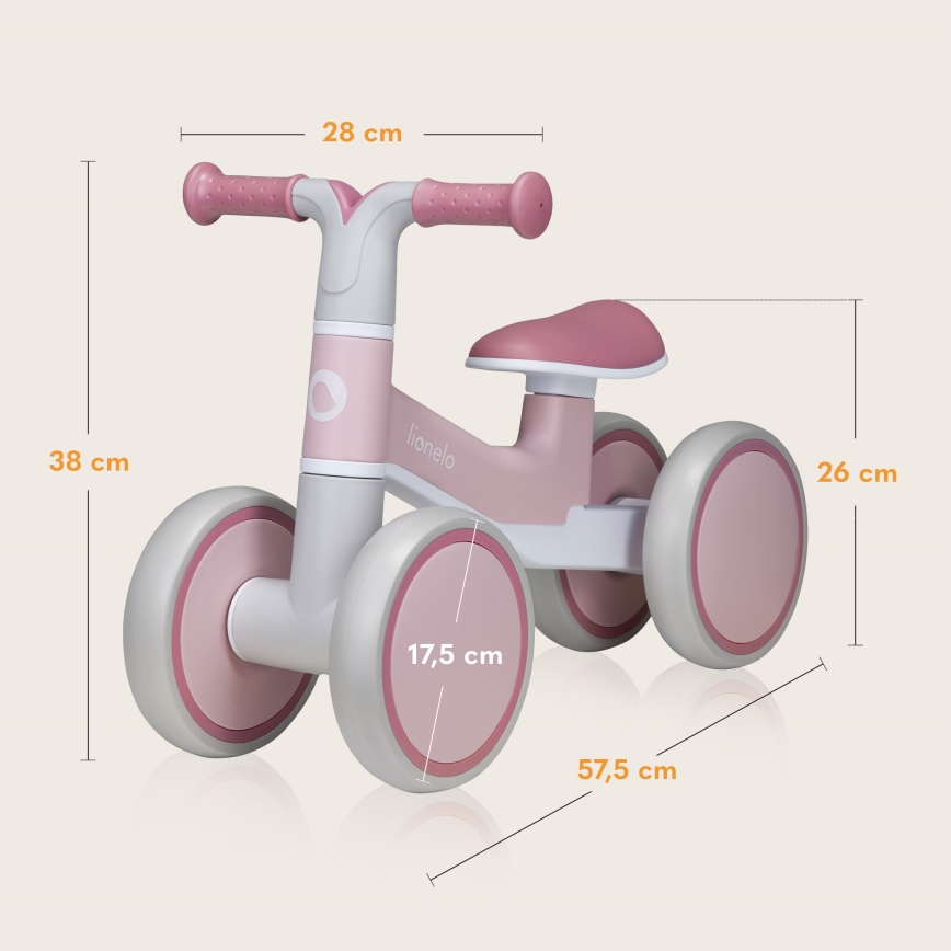 Lionelo - VILLY Løbecykel Pink Rose