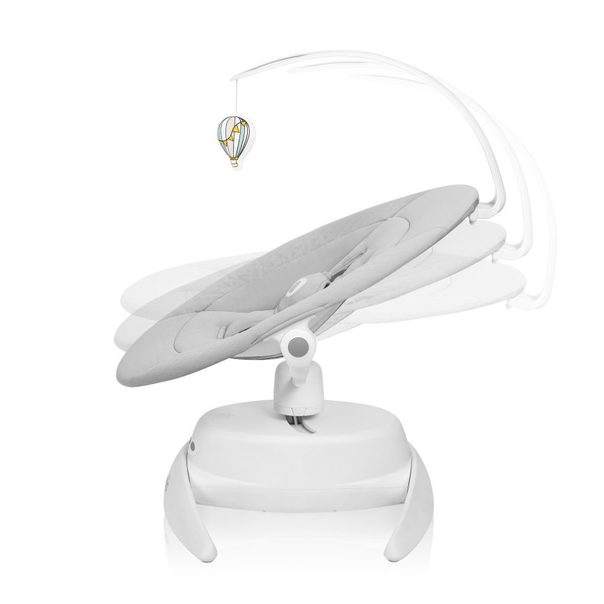 Lionelo - Vippestol til baby med musik IRIS Grey Concrete