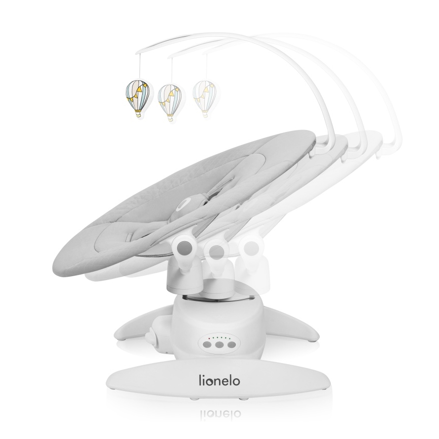 Lionelo - Vippestol til baby med musik IRIS Grey Concrete