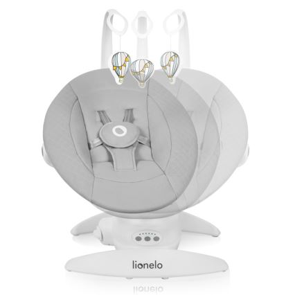 Lionelo - Vippestol til baby med musik IRIS Grey Concrete