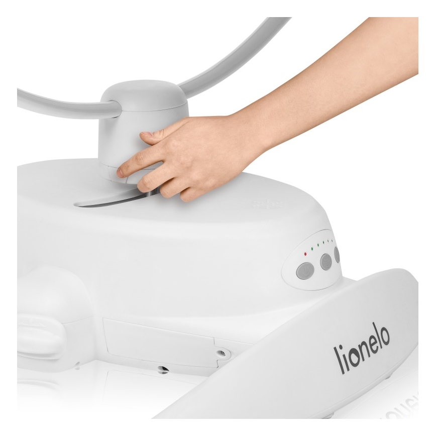 Lionelo - Vippestol til baby med musik IRIS Grey Concrete