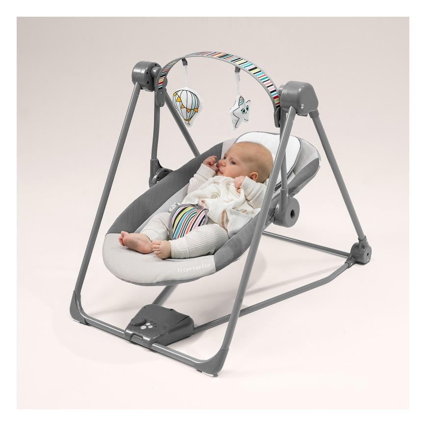Lionelo - Vippestol til baby OTTO 4xLR14 Cozy Grey