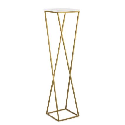 Blomstativ LOFT 100x24 cm guld/hvid