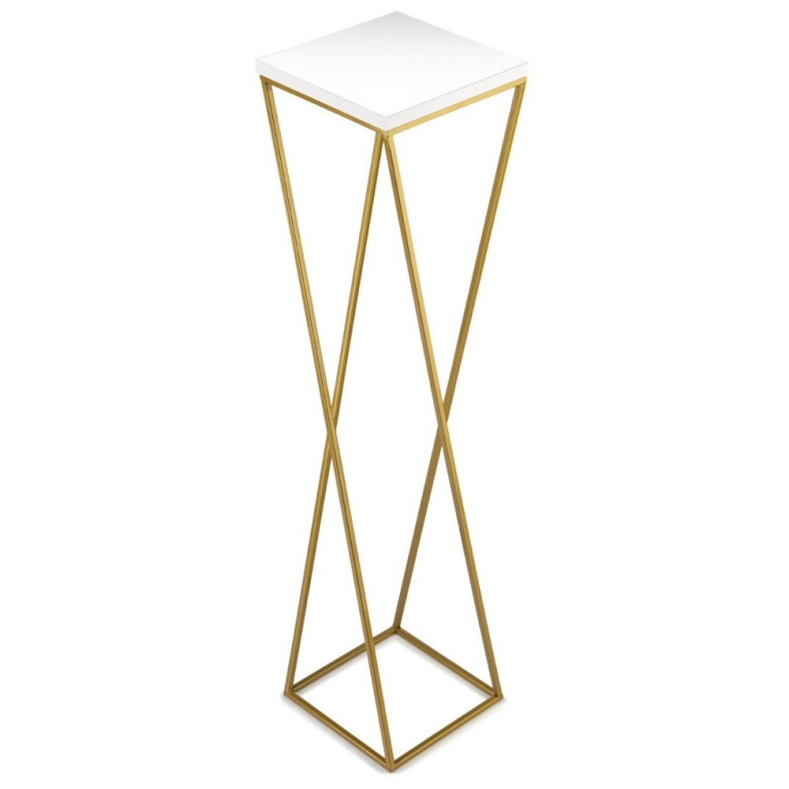 Blomstativ LOFT 100x24 cm guld/hvid