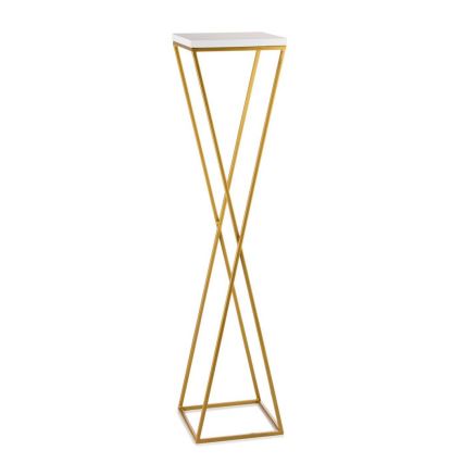 Blomstativ LOFT 100x24 cm guld/hvid