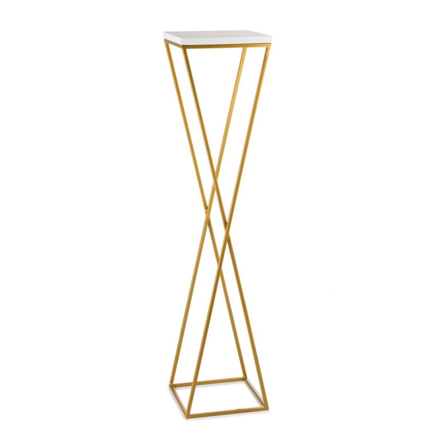 Blomstativ LOFT 100x24 cm guld/hvid