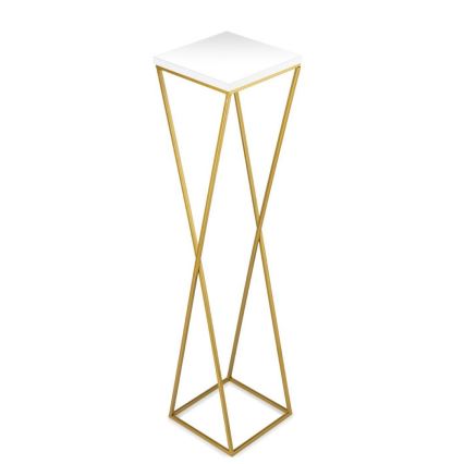 Blomstativ LOFT 100x24 cm guld/hvid