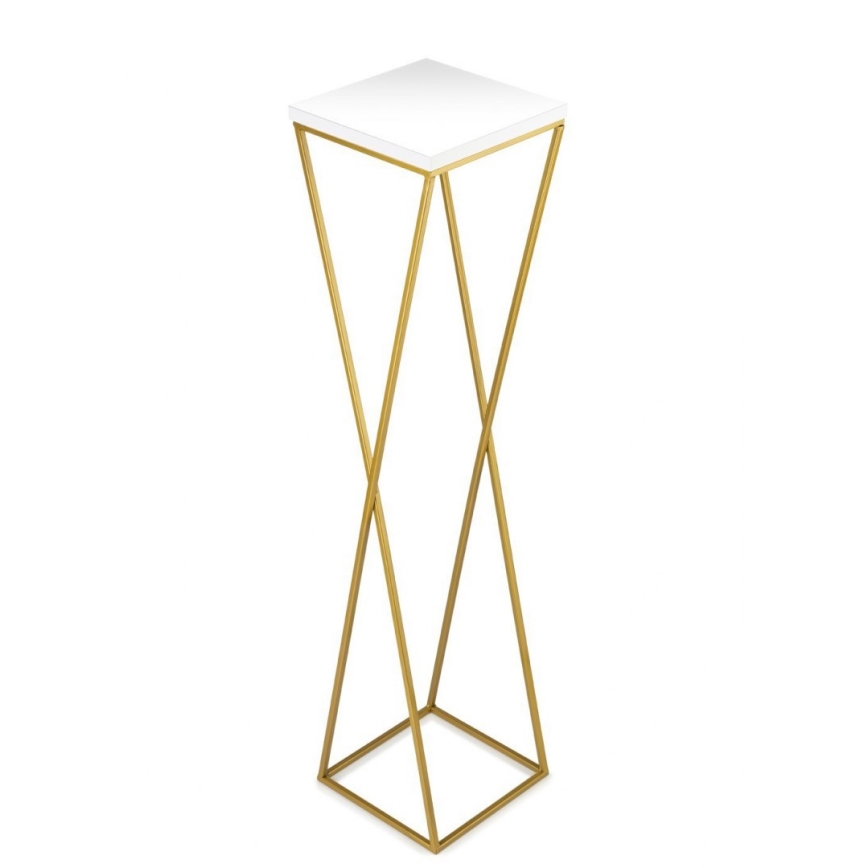 Blomstativ LOFT 100x24 cm guld/hvid