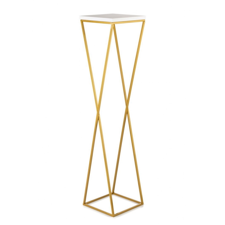 Blomstativ LOFT 100x24 cm guld/hvid