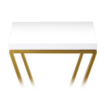 Blomstativ LOFT 100x24 cm guld/hvid