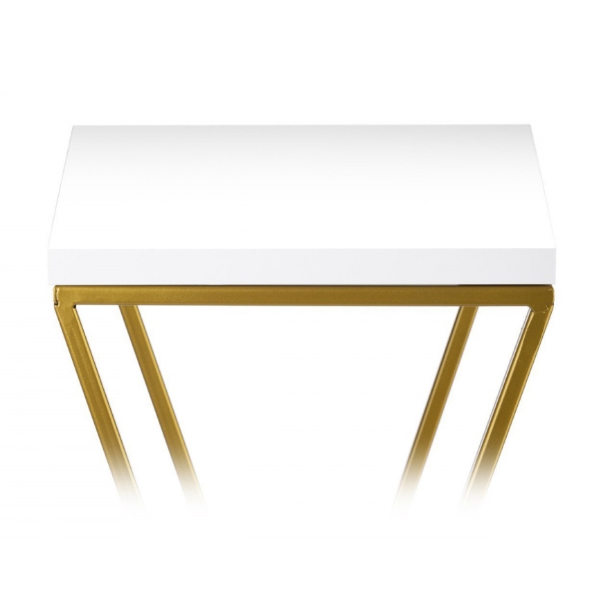 Blomstativ LOFT 100x24 cm guld/hvid