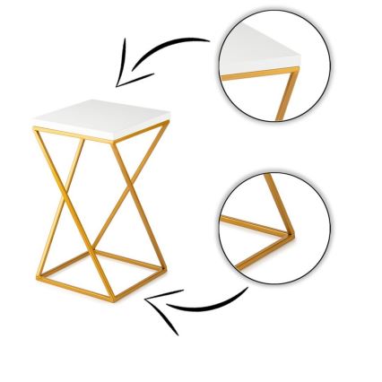 Blomstativ LOFT 40x24 cm guld/hvid