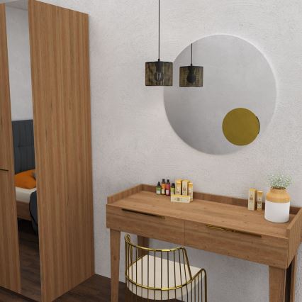 Loftlampe på kabel LOFT SHADE 1xE27/60W/230V Ø 18 cm sort/guld
