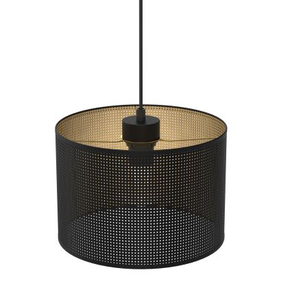 Loftlampe på kabel LOFT SHADE 1xE27/60W/230V Ø 25 cm sort/guld