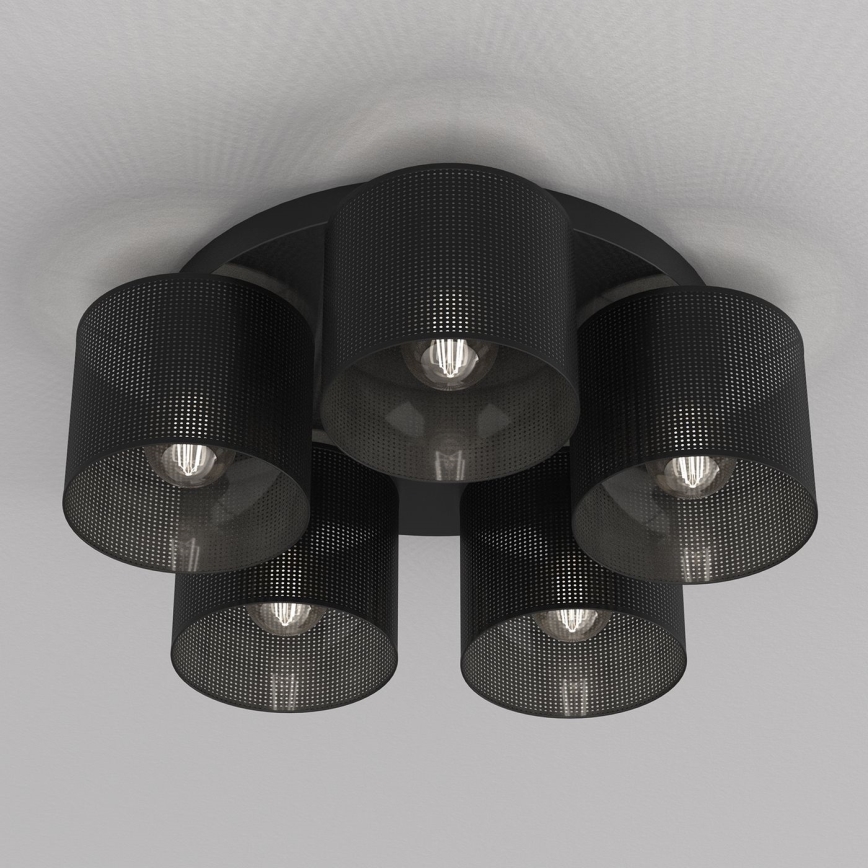 Loftlampe med loftbeslag SHADE 5xE27/60W/230V sort