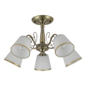 Loftlampa på stangen LOSANNA 5xE14/40W/230V messing