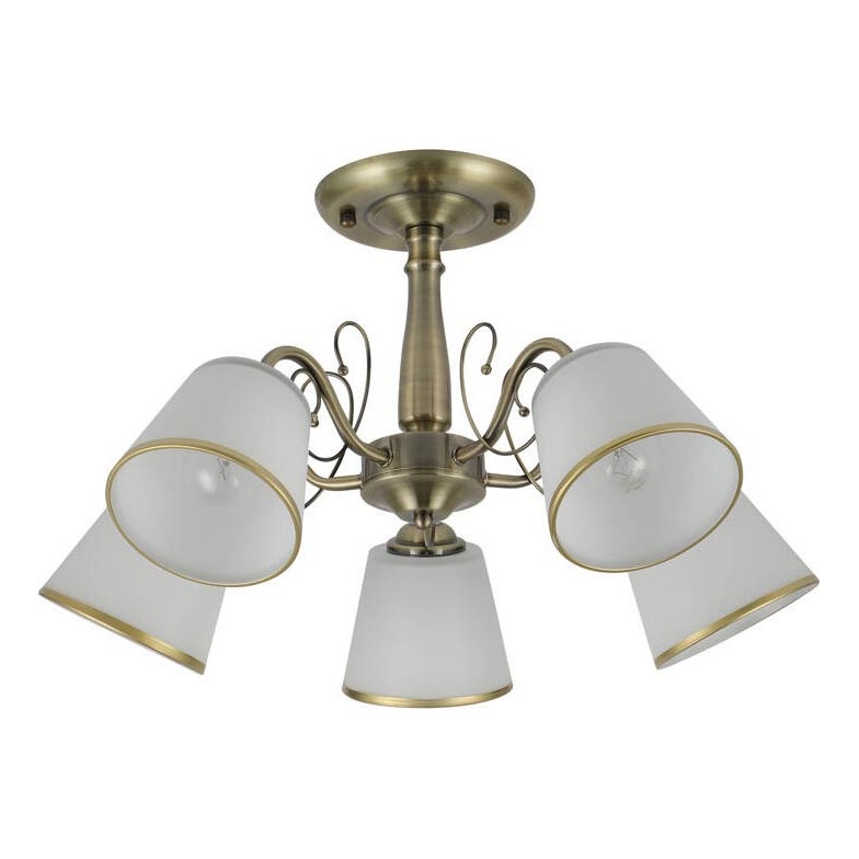 Loftlampa på stangen LOSANNA 5xE14/40W/230V messing