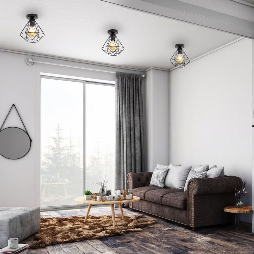 Loftlampe 1xE27/40W/230V sort