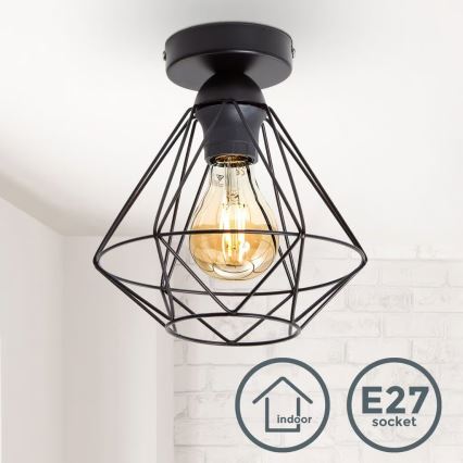 Loftlampe 1xE27/40W/230V sort