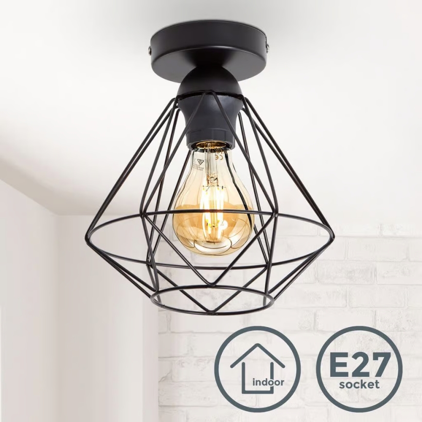 Loftlampe 1xE27/40W/230V sort