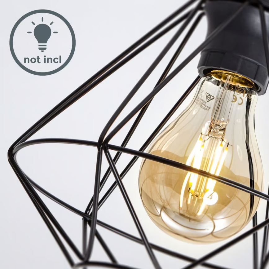 Loftlampe 1xE27/40W/230V sort