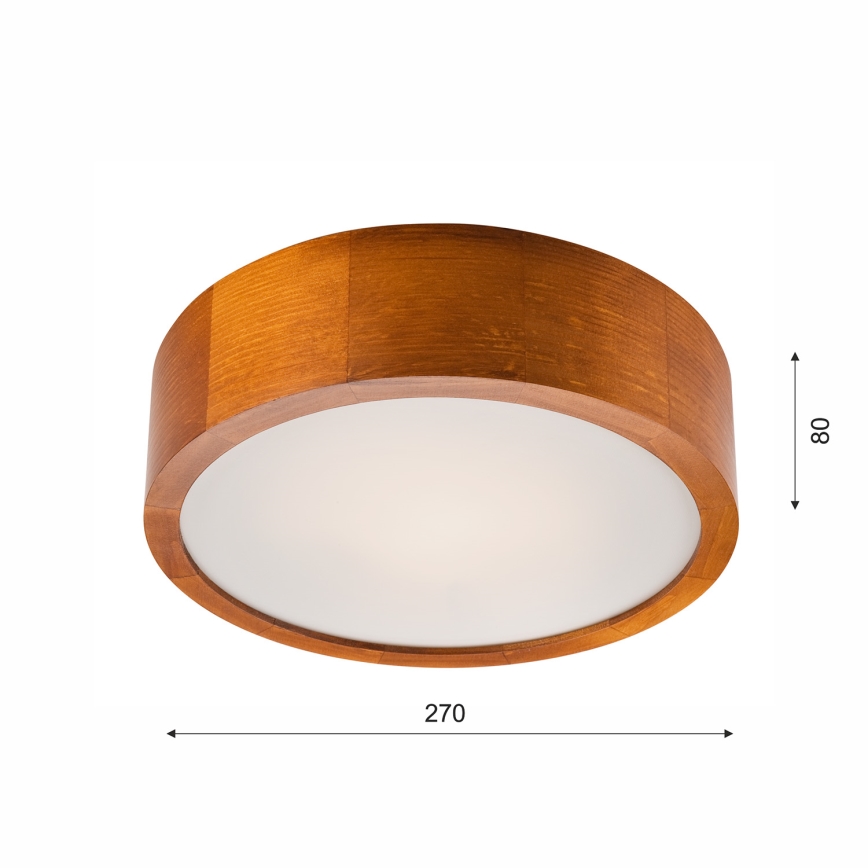 Loftlampe 1xE27/60W/230V fyrretræ