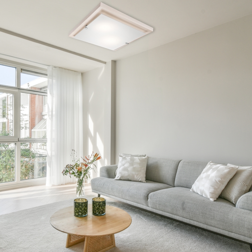 Loftlampe 1xE27/60W/230V bøg