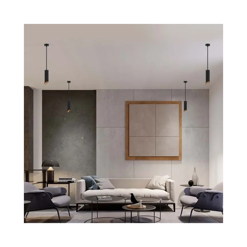 Loftlampe 1xGU10/35W/230V 30 cm sort