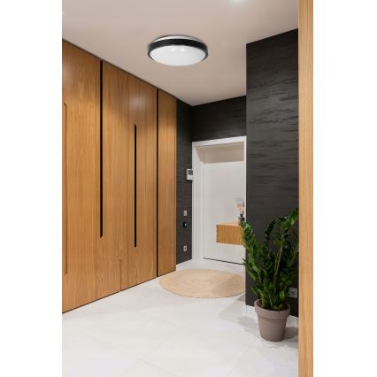 Loftlampe 2xE27/40W/230V, Ø 29,5 cm, sort